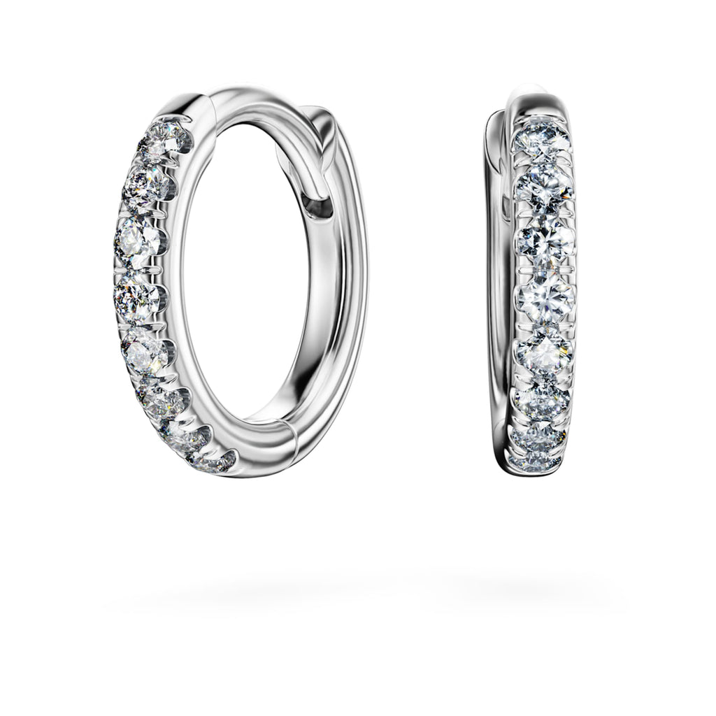 Swarovski Eternity hoop earrings Lab-grown diamonds 0.1 ct tw, Round shape, Small, 14K white gold