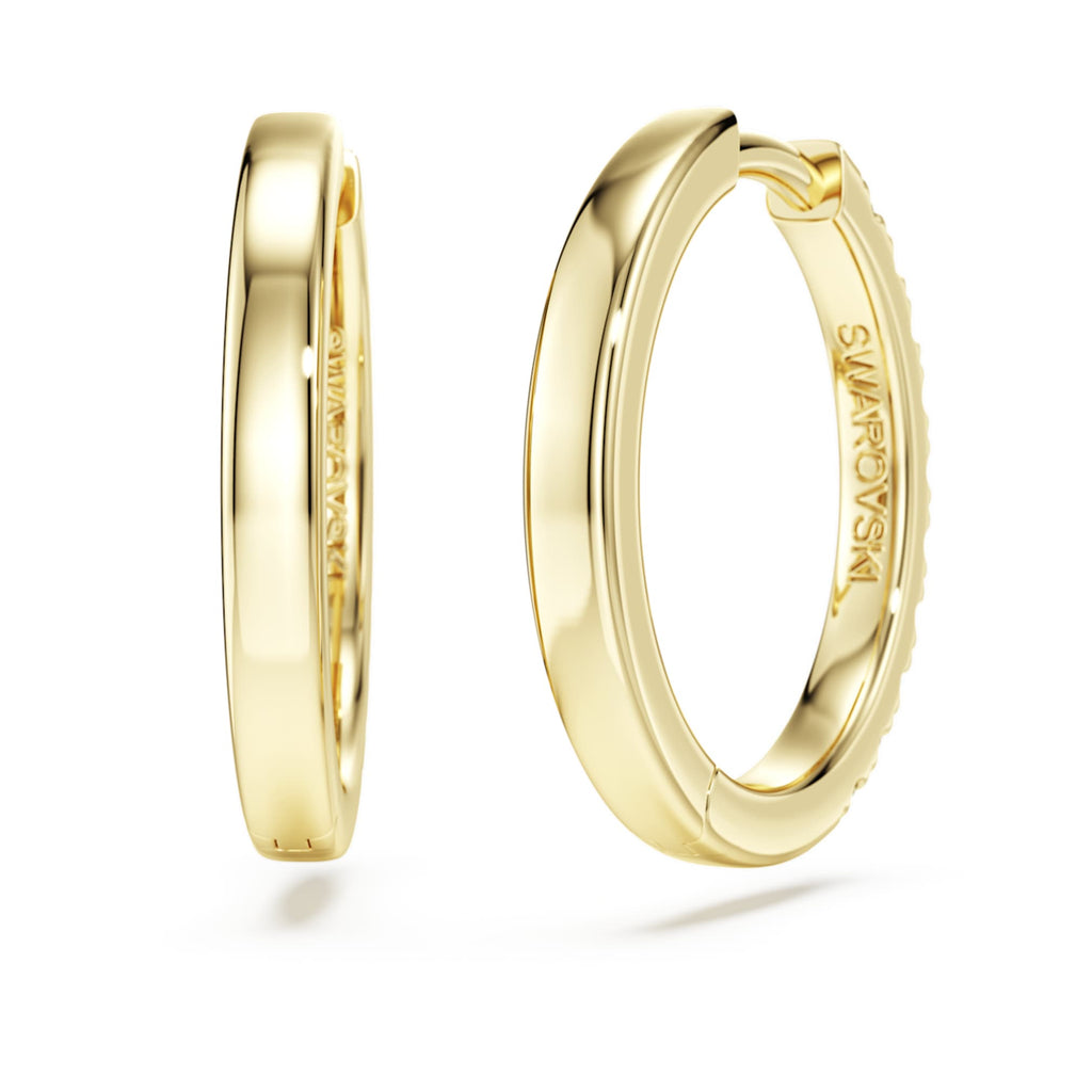 Swarovski Eternity hoop earrings Lab-grown diamonds 0.5 ct tw, Round shape, 14K yellow gold