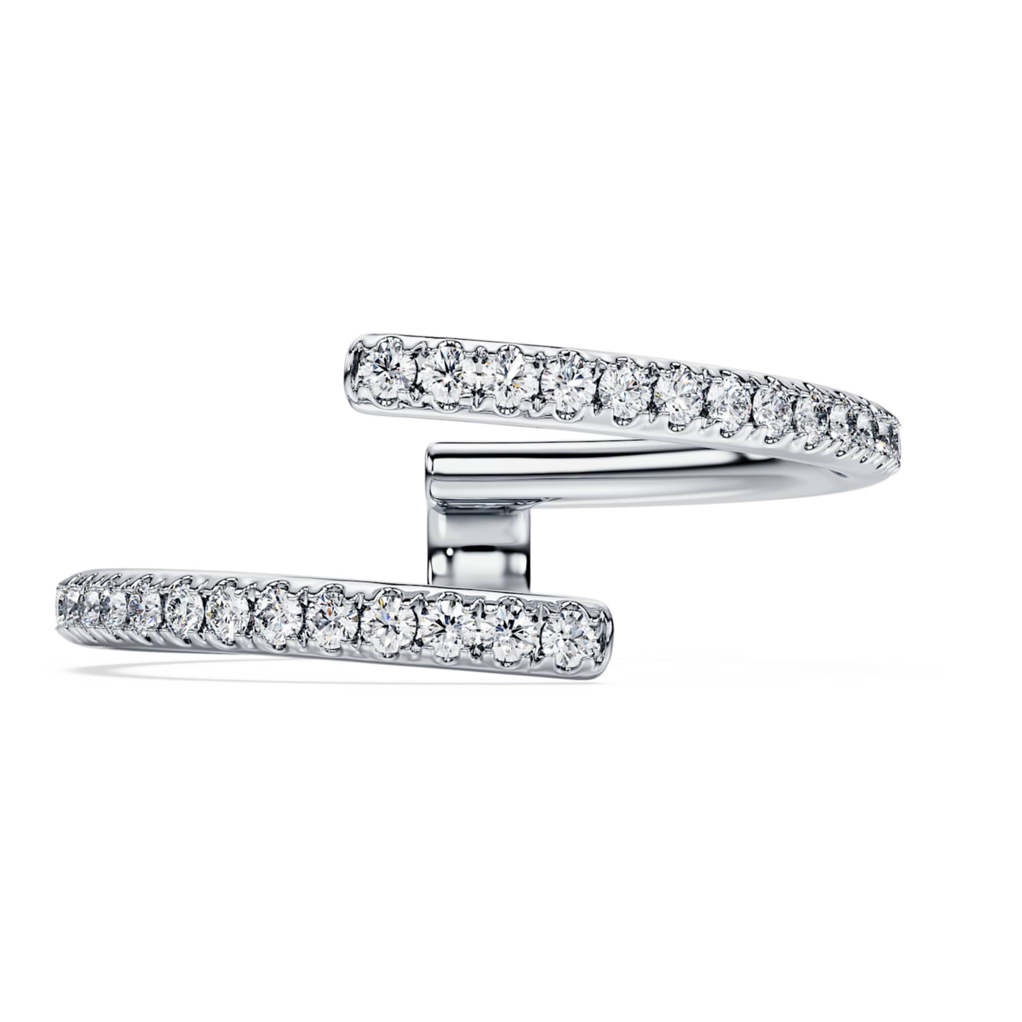 Swarovski Eternity open band ring Lab-grown diamonds 0.2 ct tw, Round shape, 14K white gold