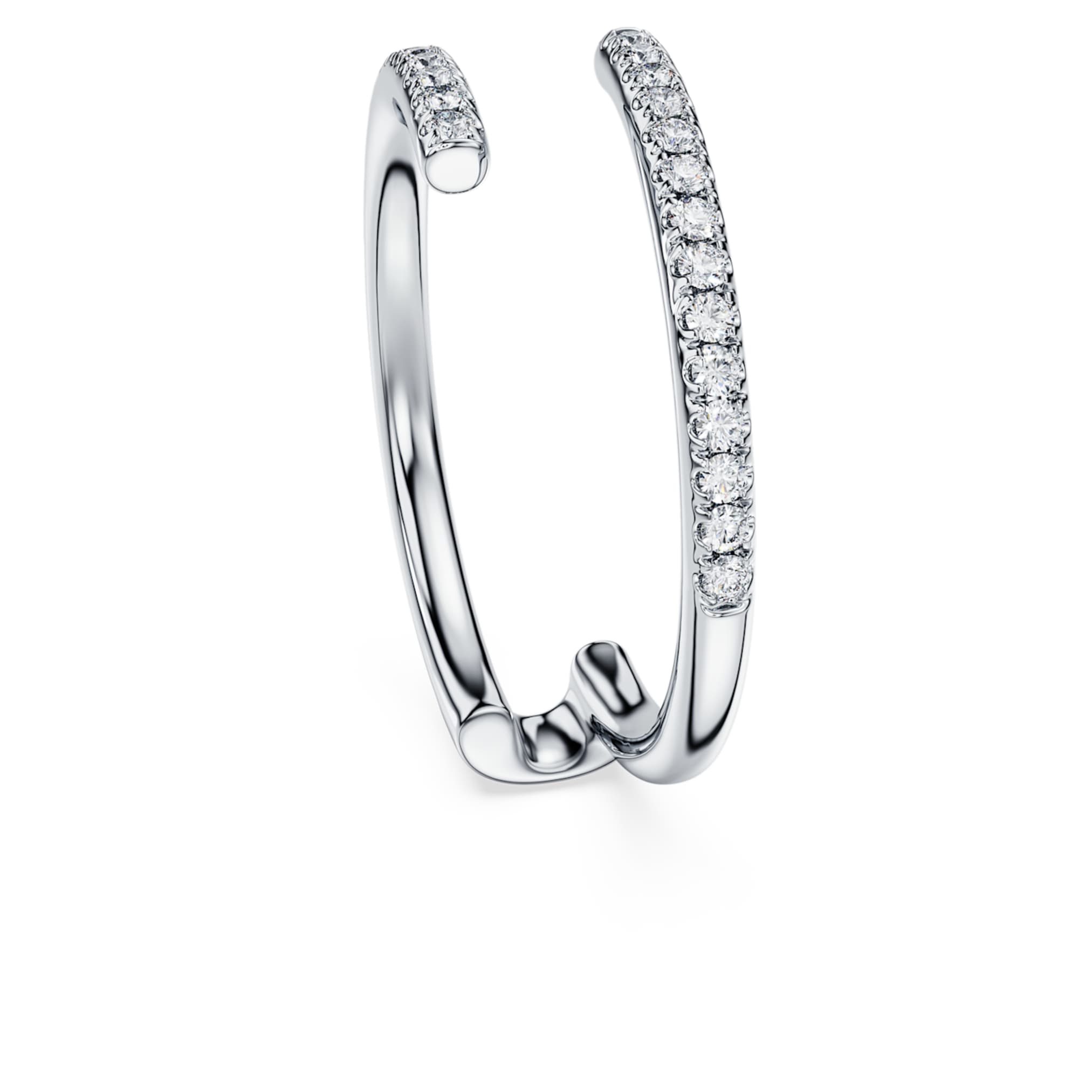 Swarovski Eternity open band ring Lab-grown diamonds 0.2 ct tw, Round shape, 14K white gold