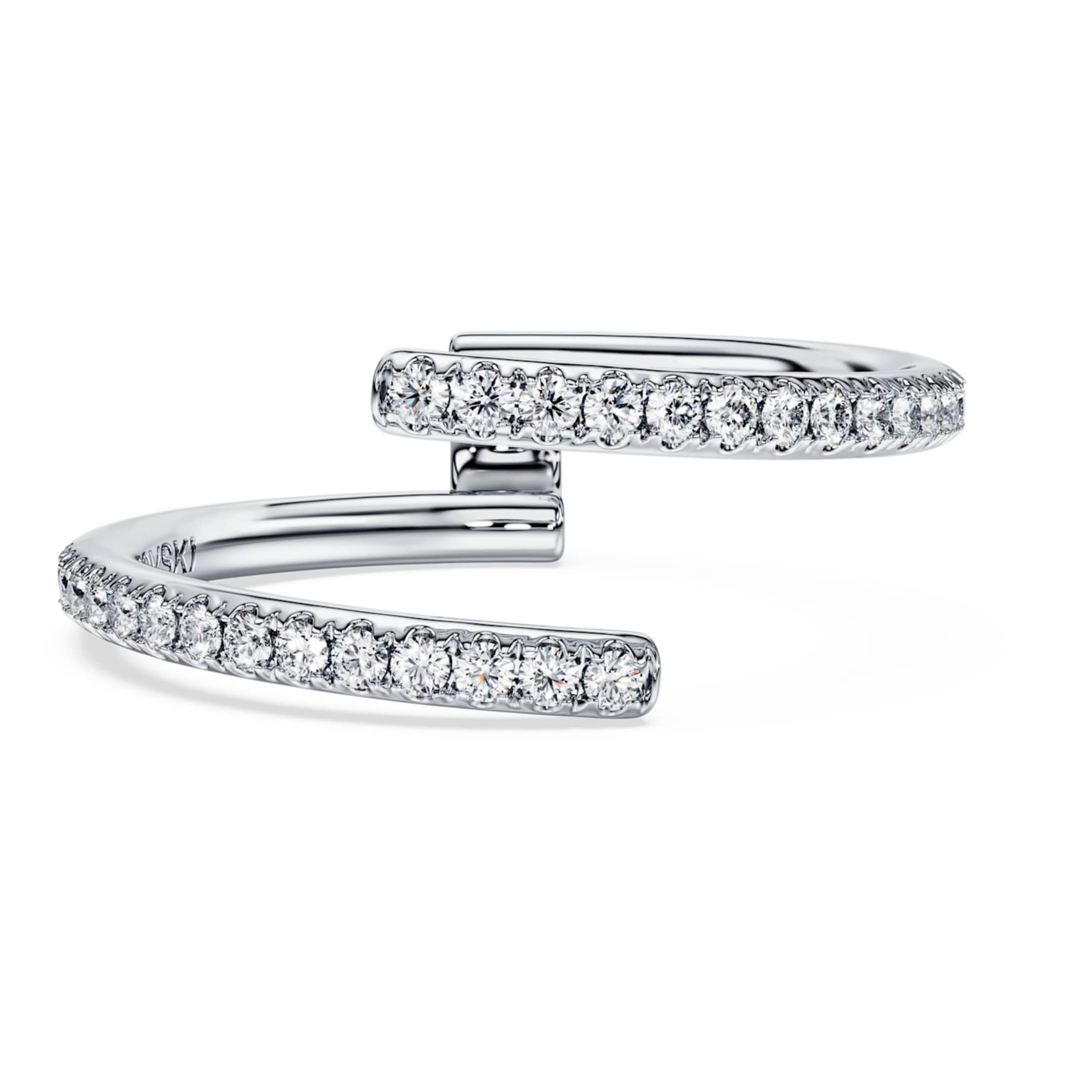 Swarovski Eternity open band ring Lab-grown diamonds 0.2 ct tw, Round shape, 14K white gold