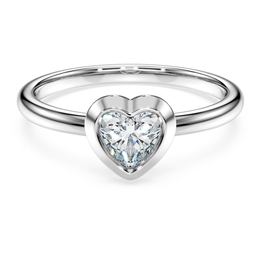 Swarovski Eternity solitaire ring Lab-grown diamonds 0.5 ct tw, Heart shape, Sterling silver