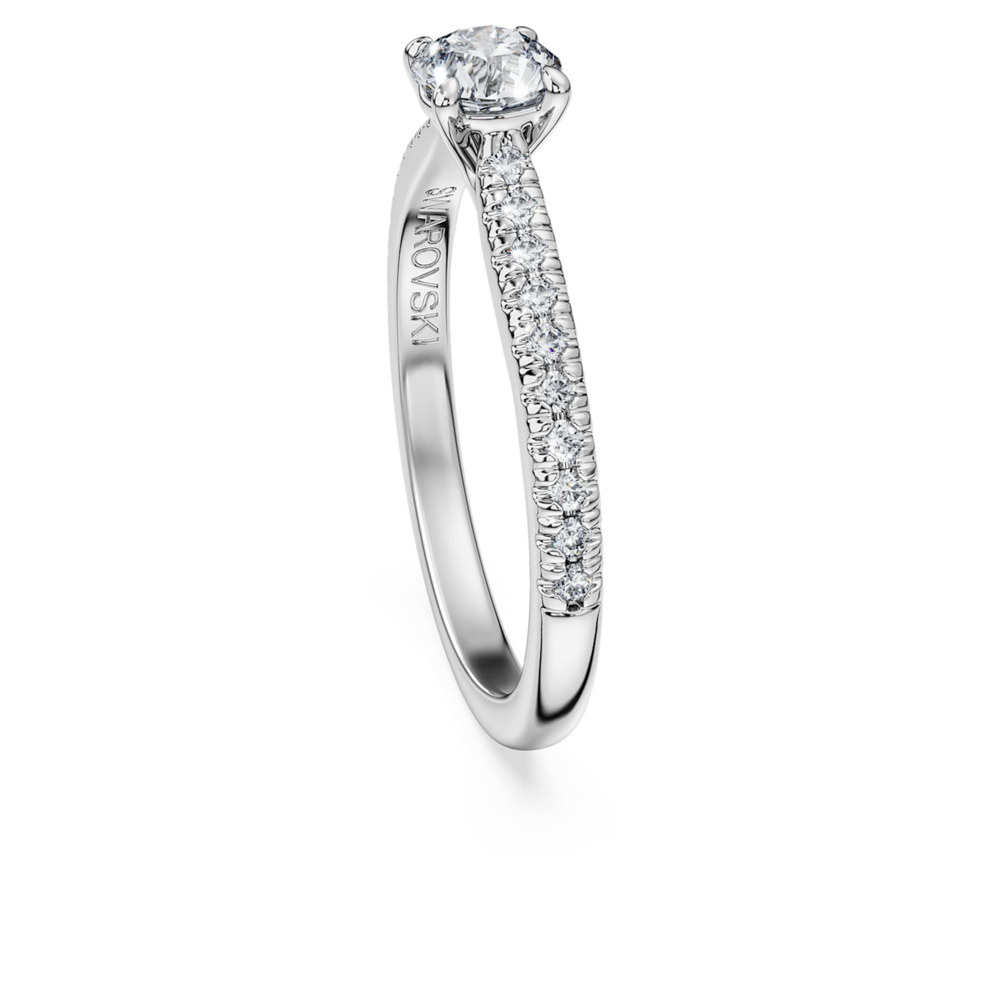 Swarovski Eternity solitaire ring Lab-grown diamonds 0.7 ct tw, Round shape, 14K white gold