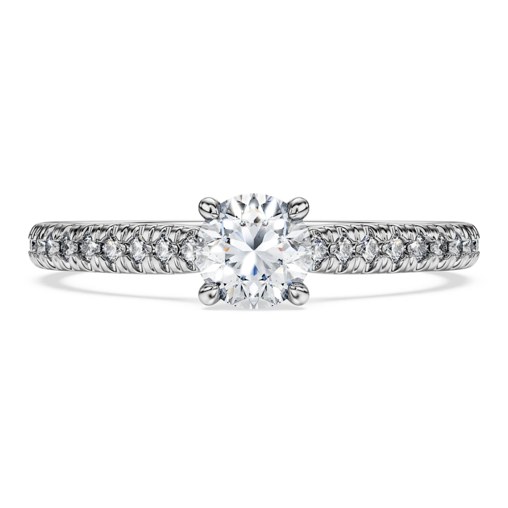 Swarovski Eternity solitaire ring Lab-grown diamonds 0.7 ct tw, Round shape, 14K white gold