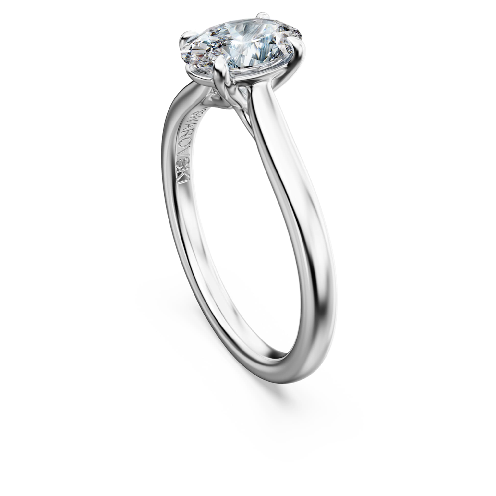 Swarovski Eternity solitaire ring Lab-grown diamonds 1 ct tw, Oval shape, 14K white gold