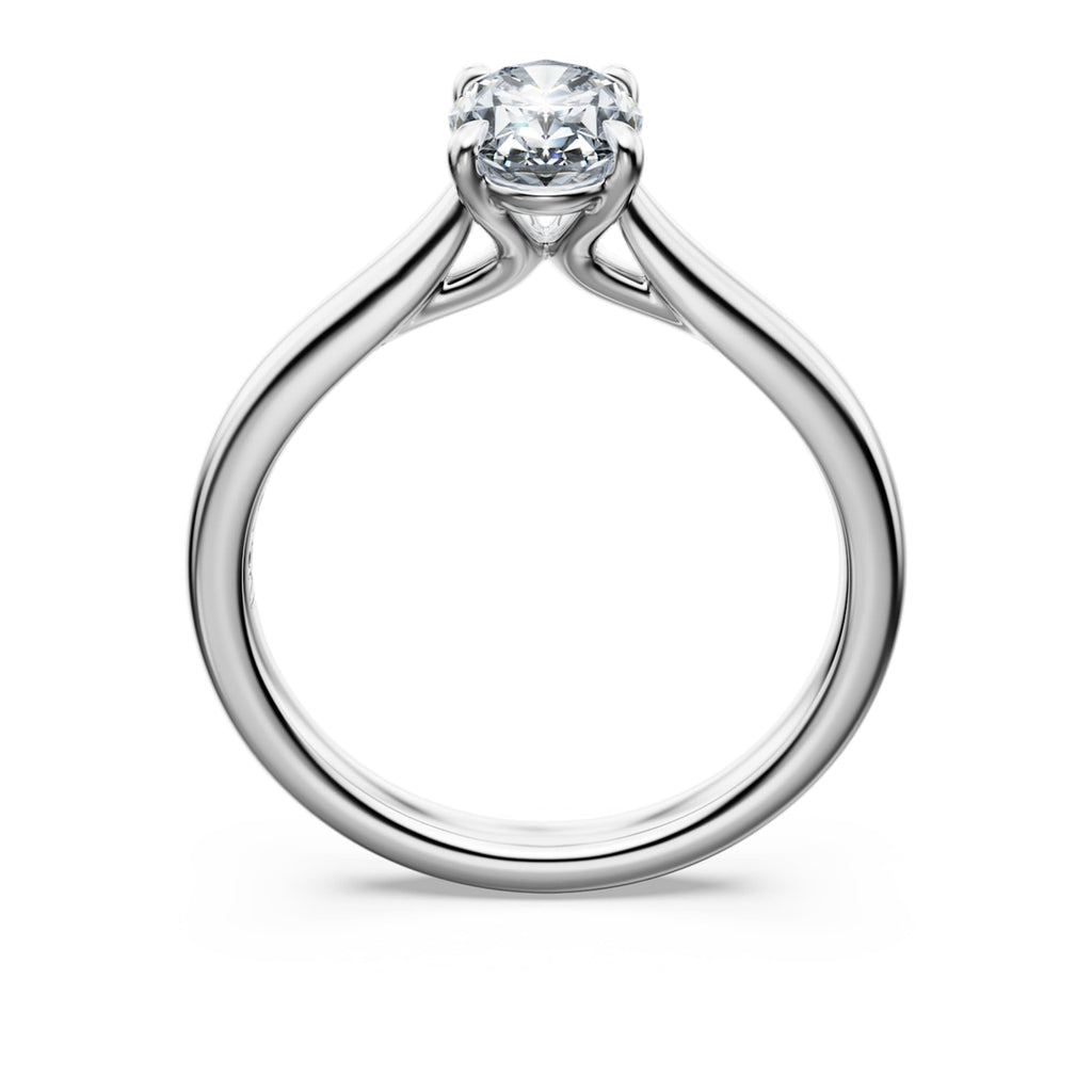Swarovski Eternity solitaire ring Lab-grown diamonds 1 ct tw, Oval shape, 14K white gold
