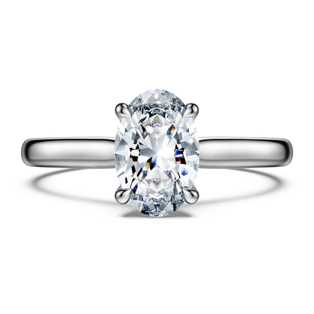 Swarovski Eternity solitaire ring Lab-grown diamonds 1 ct tw, Oval shape, 14K white gold