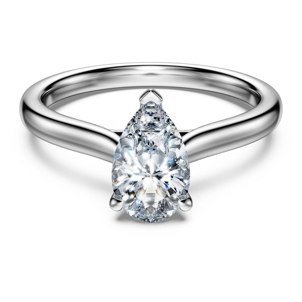 Swarovski Eternity solitaire ring Lab-grown diamonds 1 ct tw, Pear shape, 14K white gold
