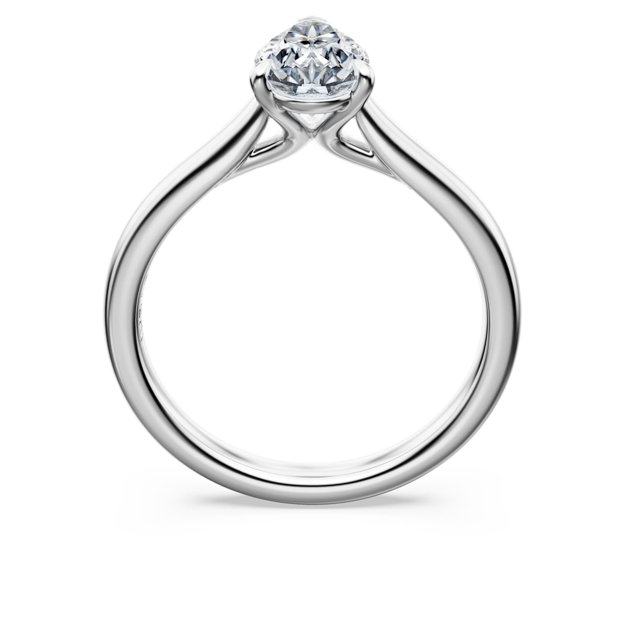 Swarovski Eternity solitaire ring Lab-grown diamonds 1 ct tw, Pear shape, 14K white gold