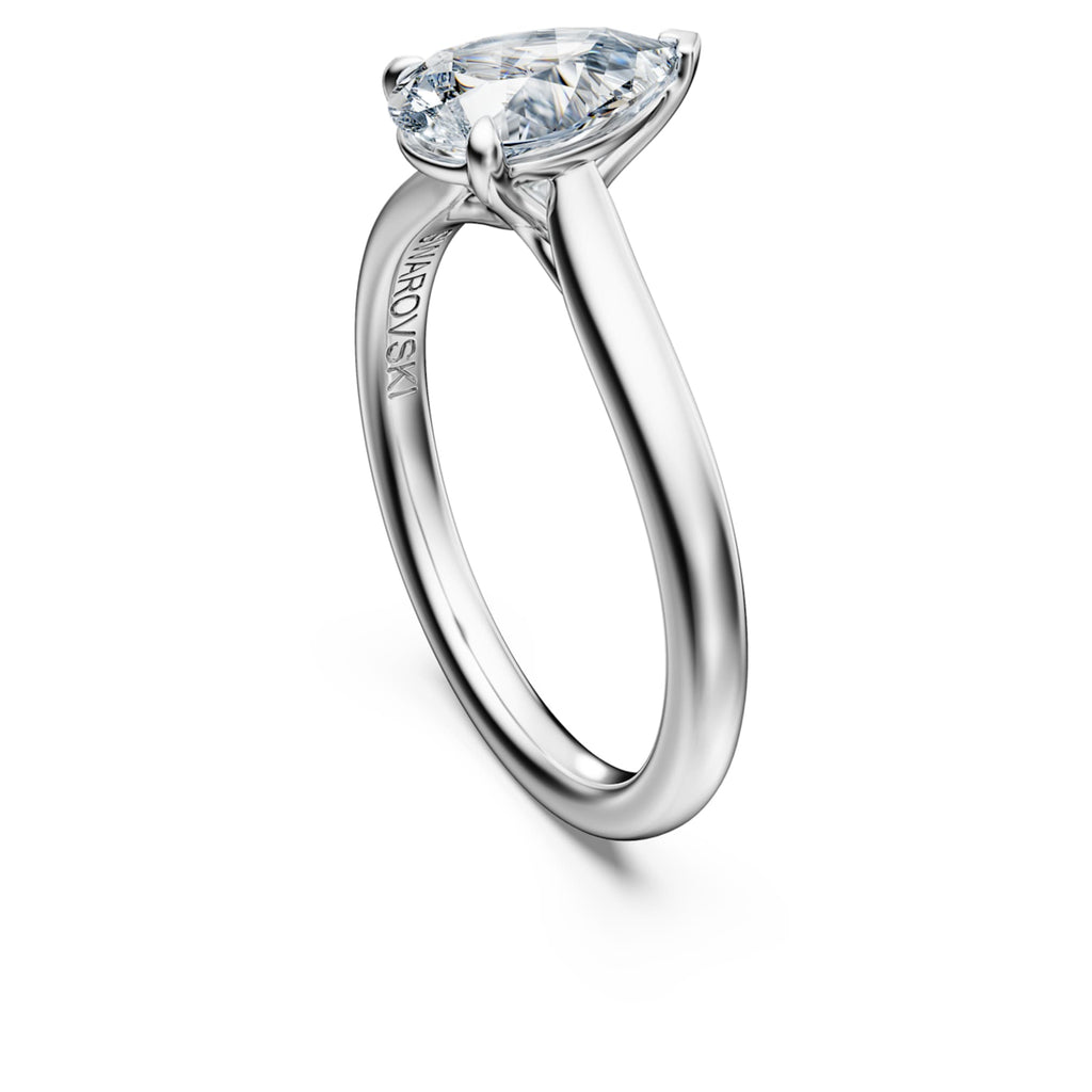 Swarovski Eternity solitaire ring Lab-grown diamonds 1 ct tw, Pear shape, 14K white gold
