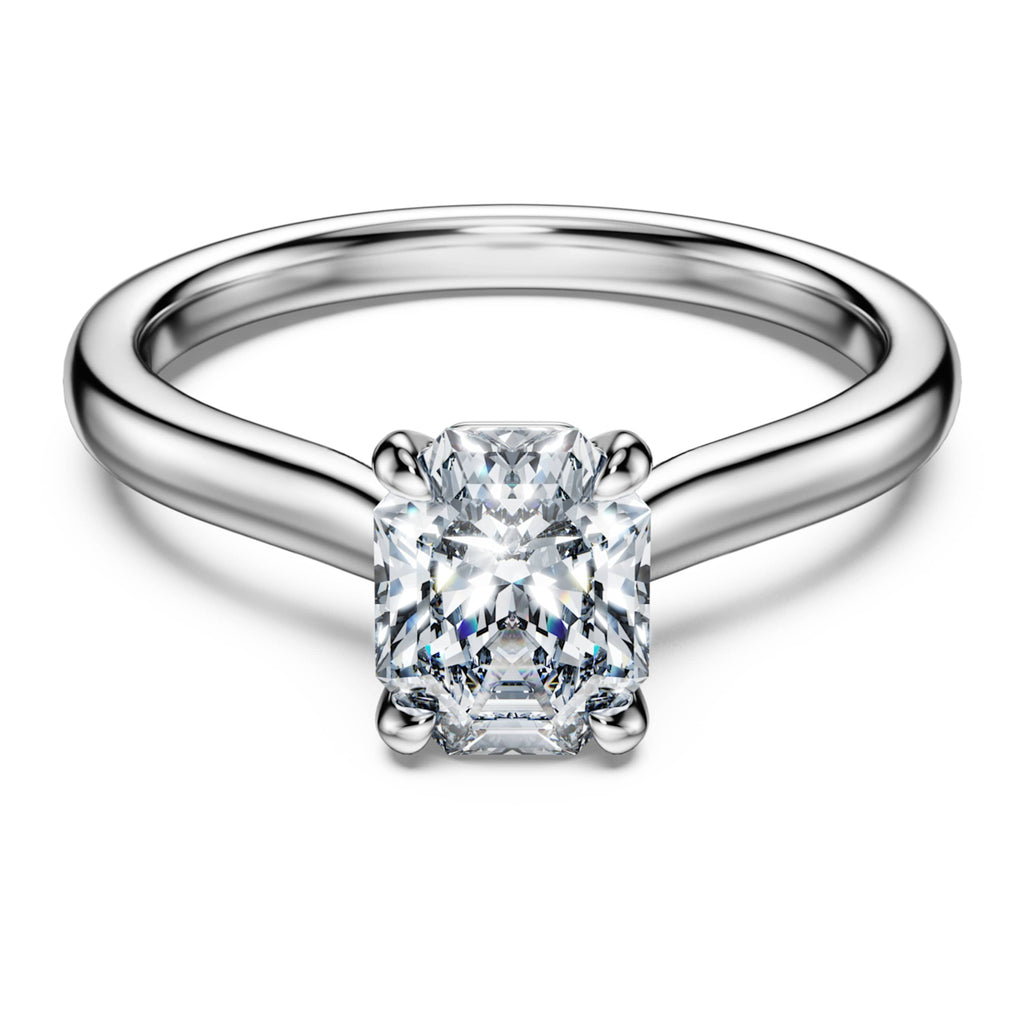 Swarovski Eternity solitaire ring Lab-grown diamonds 1.0 ct tw, Octagon shape, 14K white gold