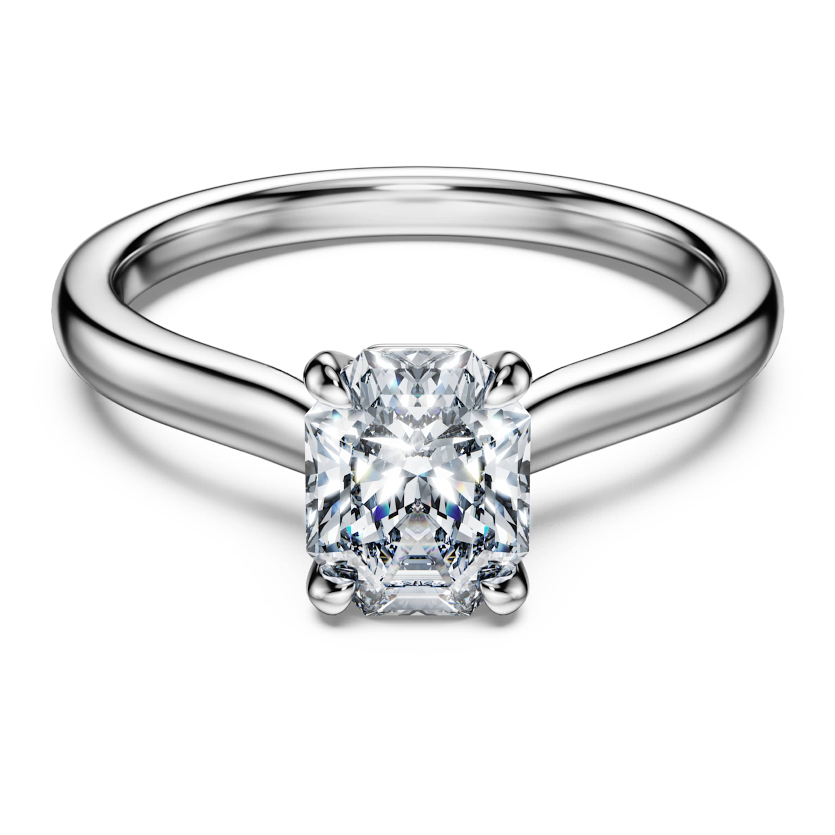 Swarovski Eternity solitaire ring Lab-grown diamonds 1.0 ct tw, Octagon shape, 14K white gold