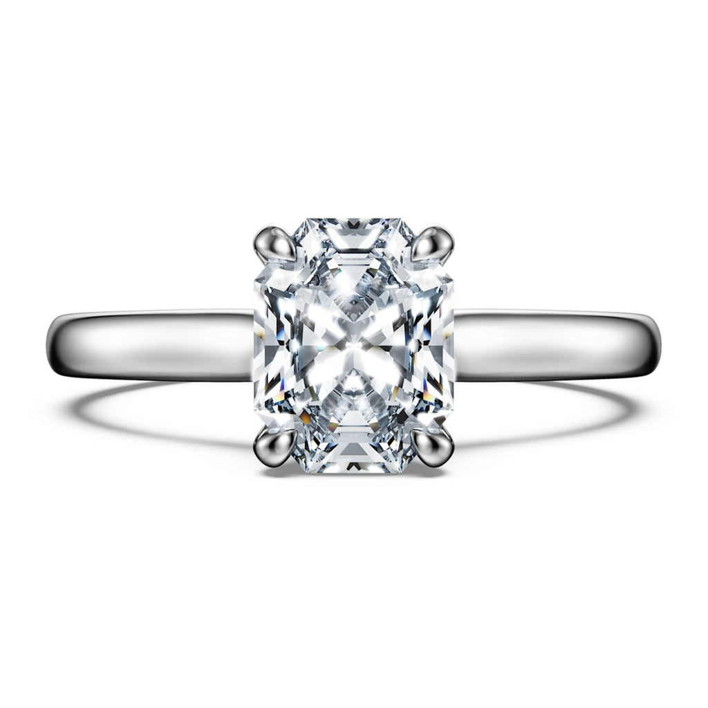 Swarovski Eternity solitaire ring Lab-grown diamonds 1.0 ct tw, Octagon shape, 14K white gold