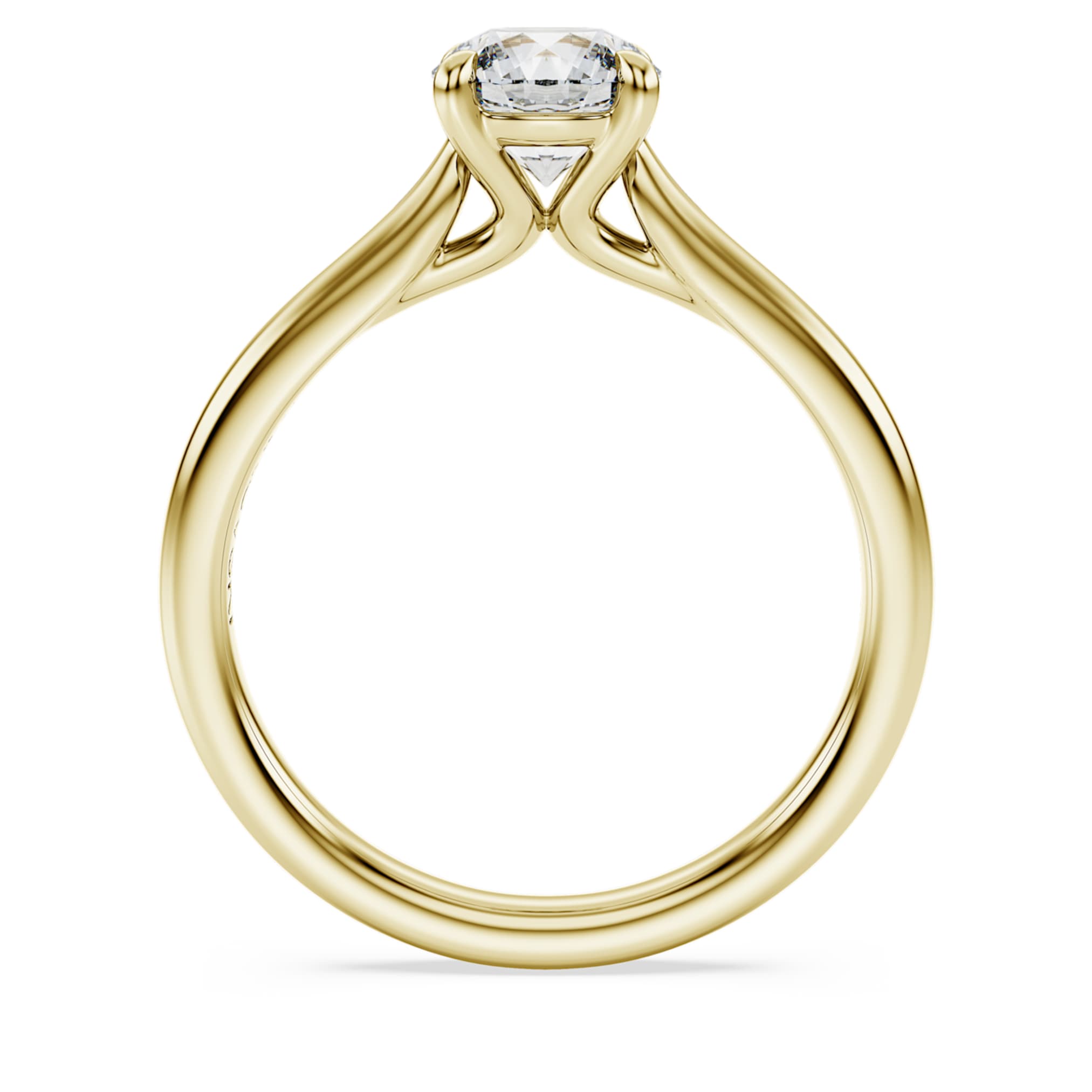 Swarovski Eternity solitaire ring Lab-grown diamonds 1.0 ct tw, Round shape, White, 14K yellow gold