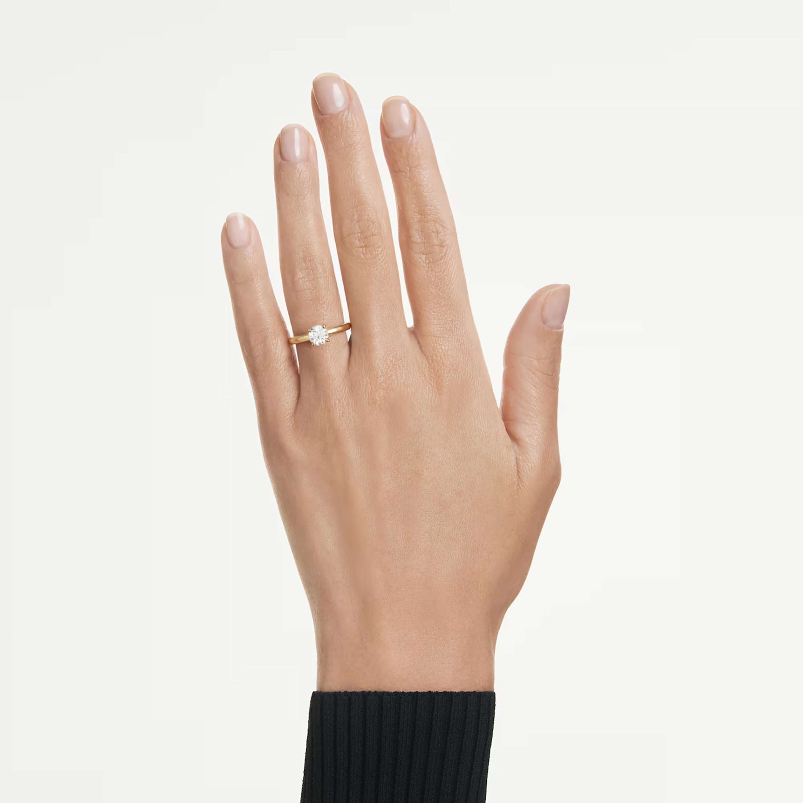 Swarovski Eternity solitaire ring Lab-grown diamonds 1.0 ct tw, Round shape, White, 14K yellow gold