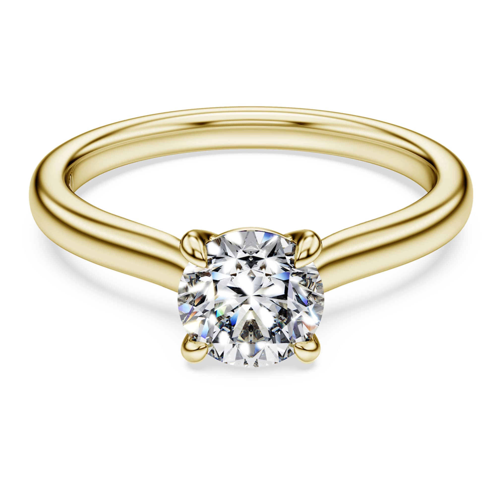 Swarovski Eternity solitaire ring Lab-grown diamonds 1.0 ct tw, Round shape, White, 14K yellow gold