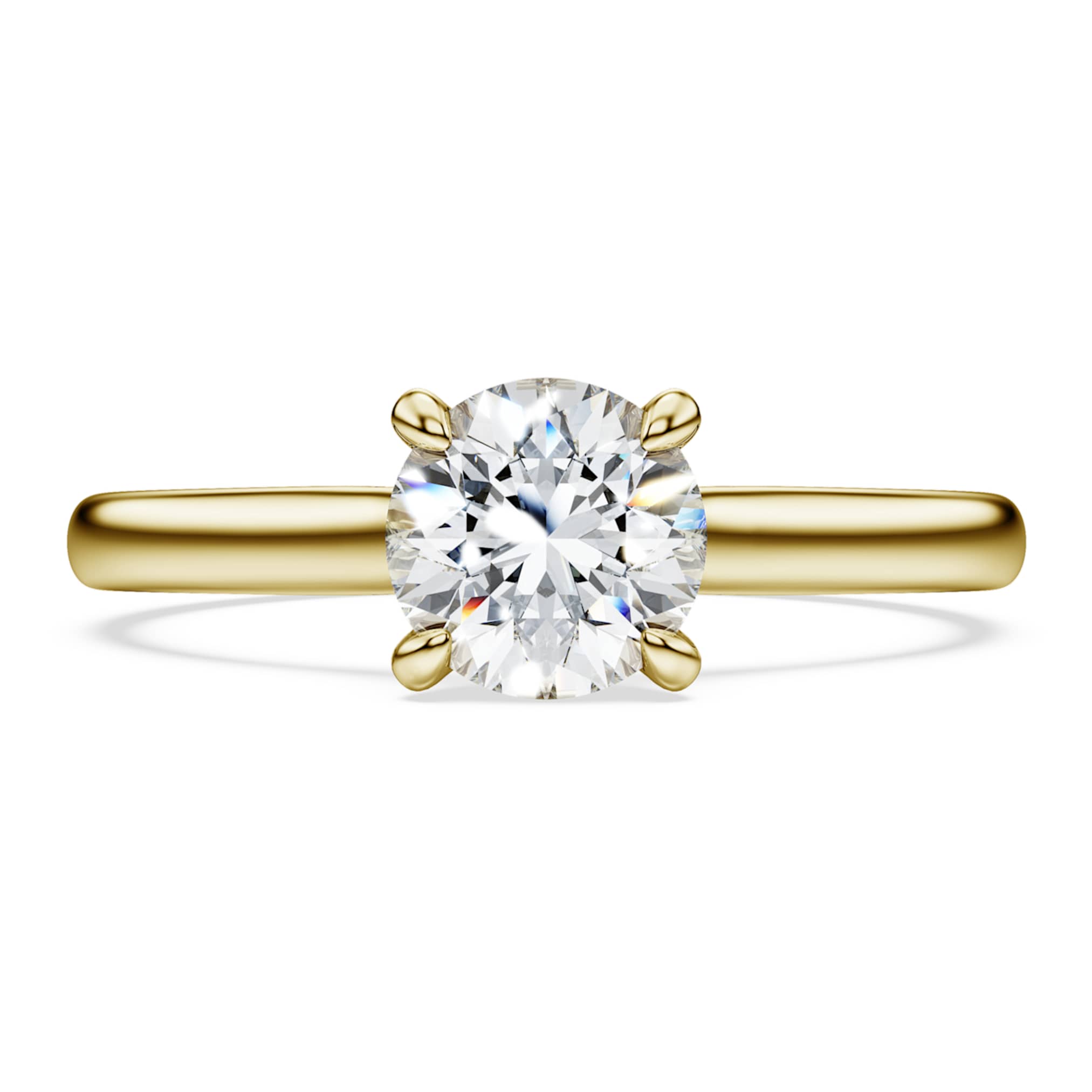 Swarovski Eternity solitaire ring Lab-grown diamonds 1.0 ct tw, Round shape, White, 14K yellow gold