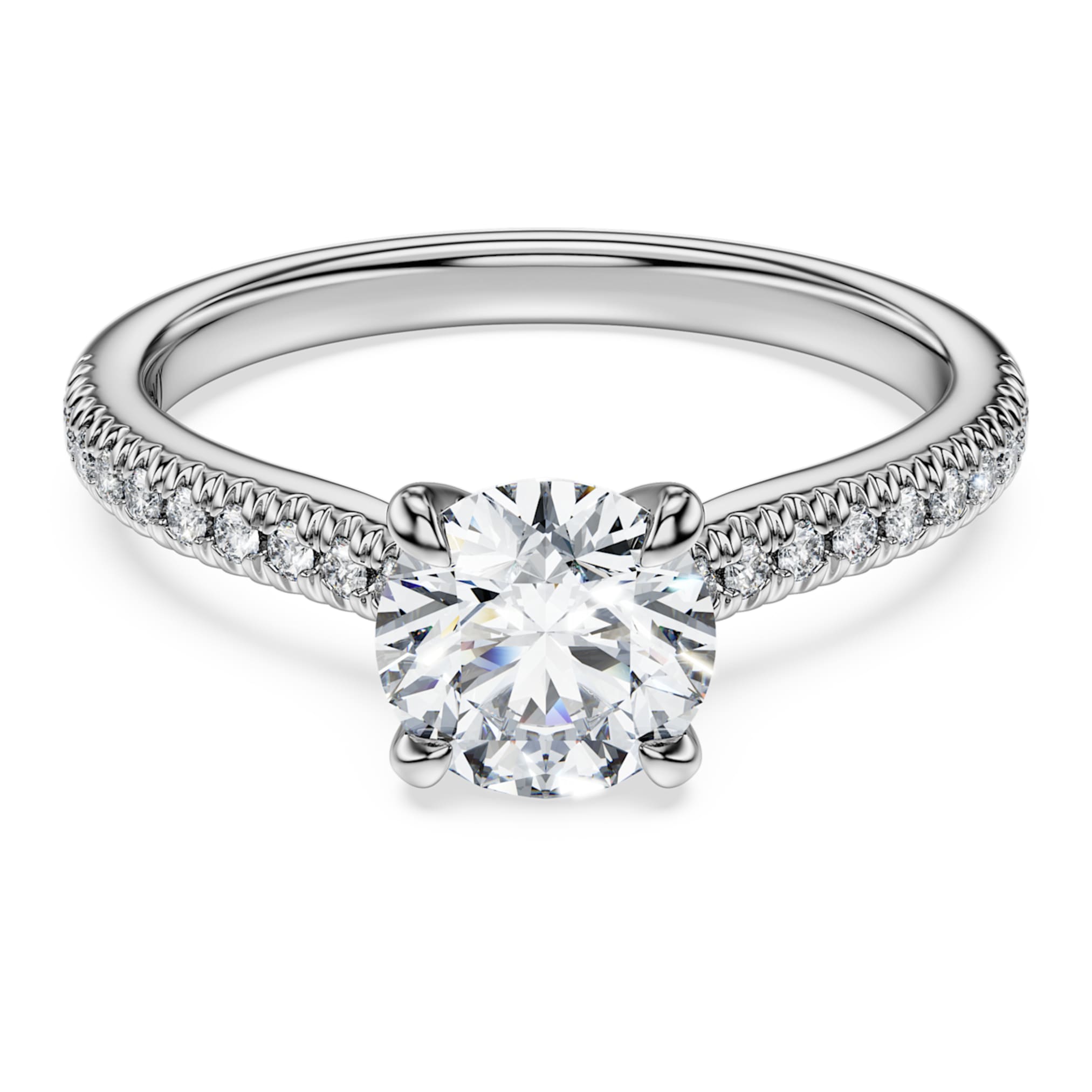 Swarovski Eternity solitaire ring Lab-grown diamonds 1.2 ct tw, Round shape, 14K white gold