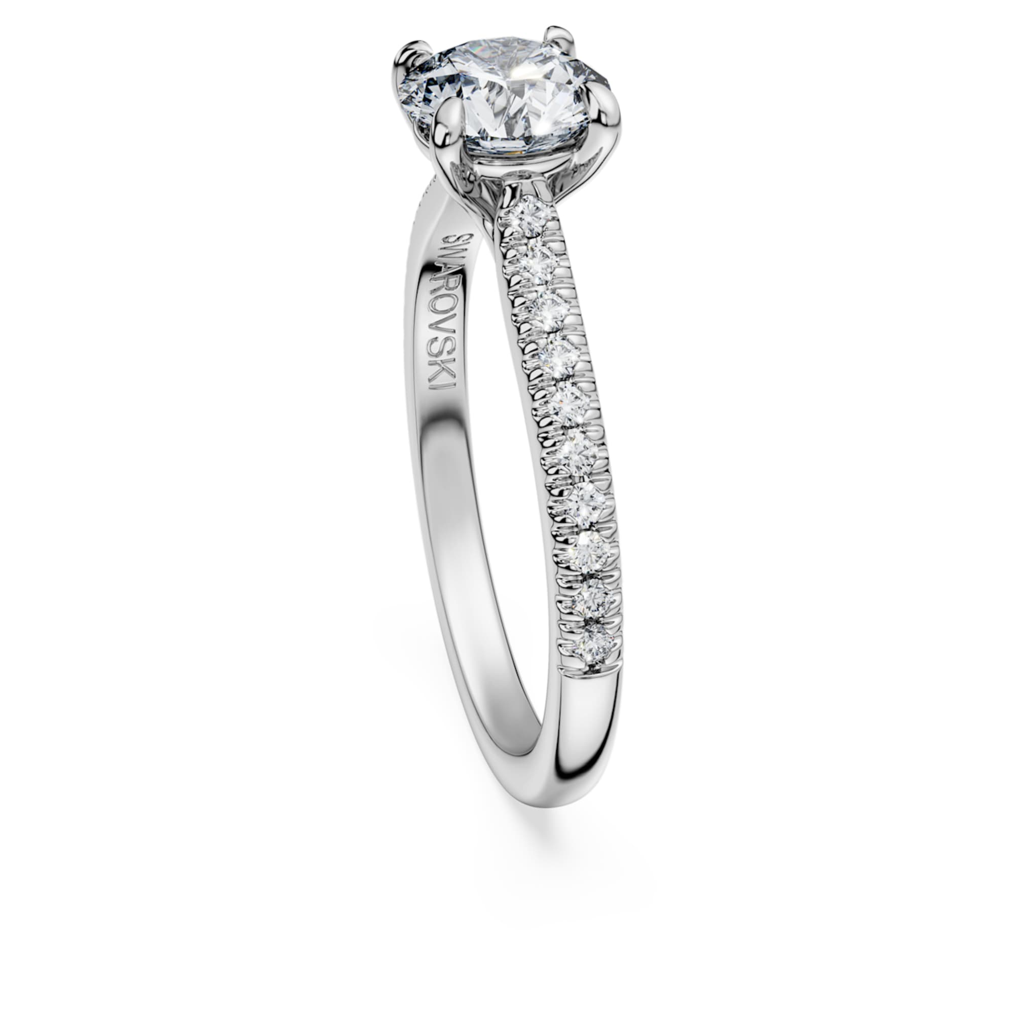 Swarovski Eternity solitaire ring Lab-grown diamonds 1.2 ct tw, Round shape, 14K white gold