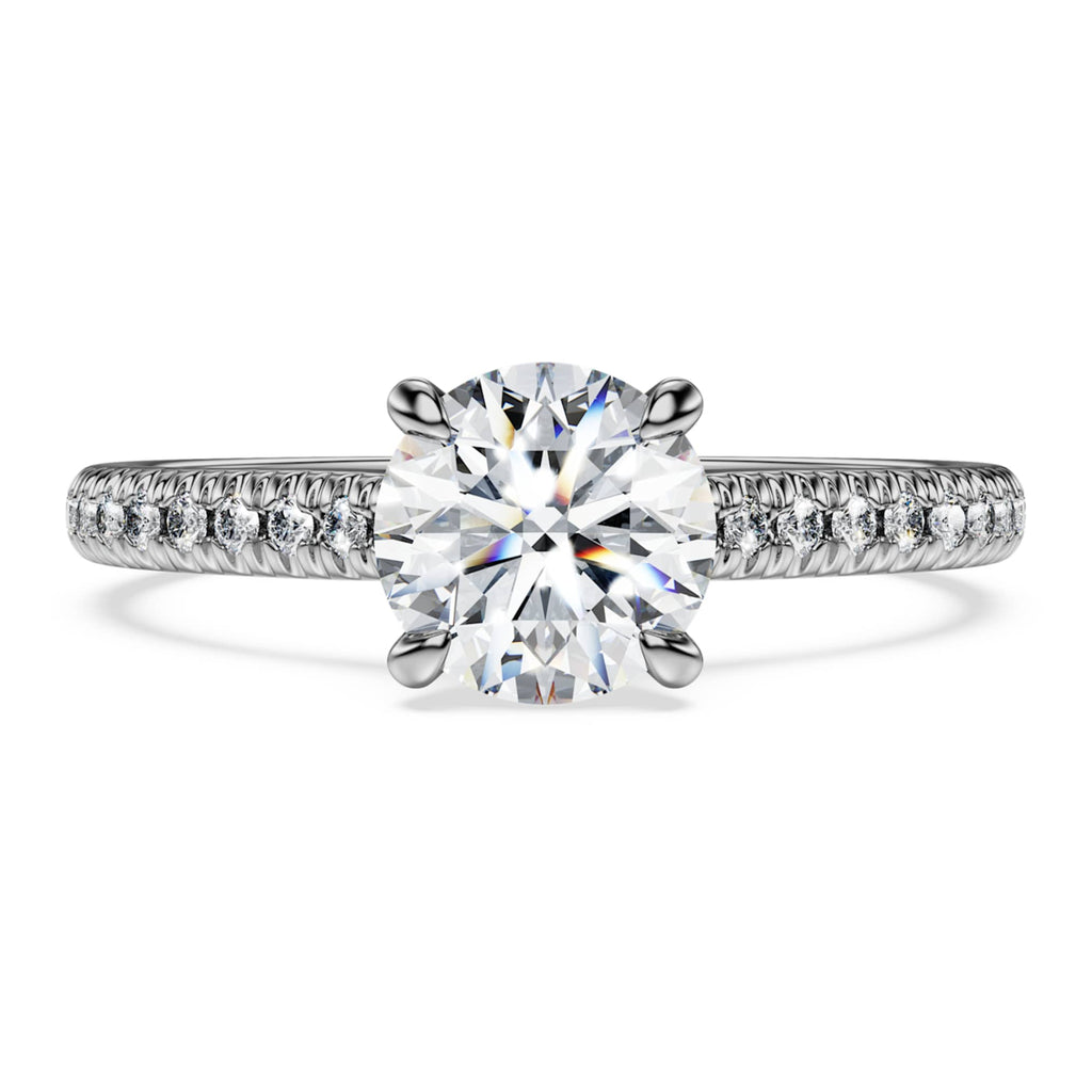 Swarovski Eternity solitaire ring Lab-grown diamonds 1.2 ct tw, Round shape, 14K white gold