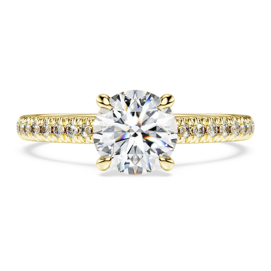 Swarovski Eternity solitaire ring Lab-grown diamonds 1.2 ct tw, Round shape, 14K yellow gold