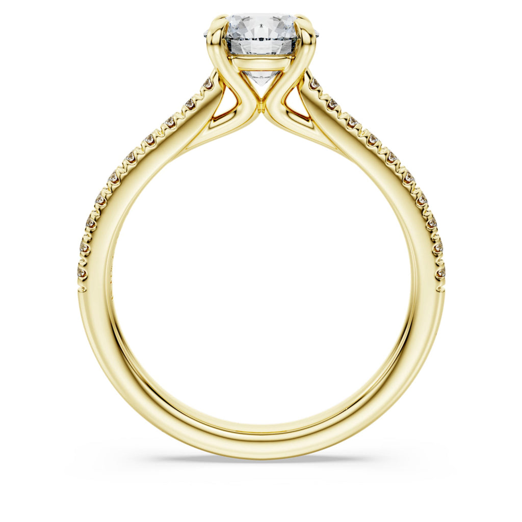 Swarovski Eternity solitaire ring Lab-grown diamonds 1.2 ct tw, Round shape, 14K yellow gold