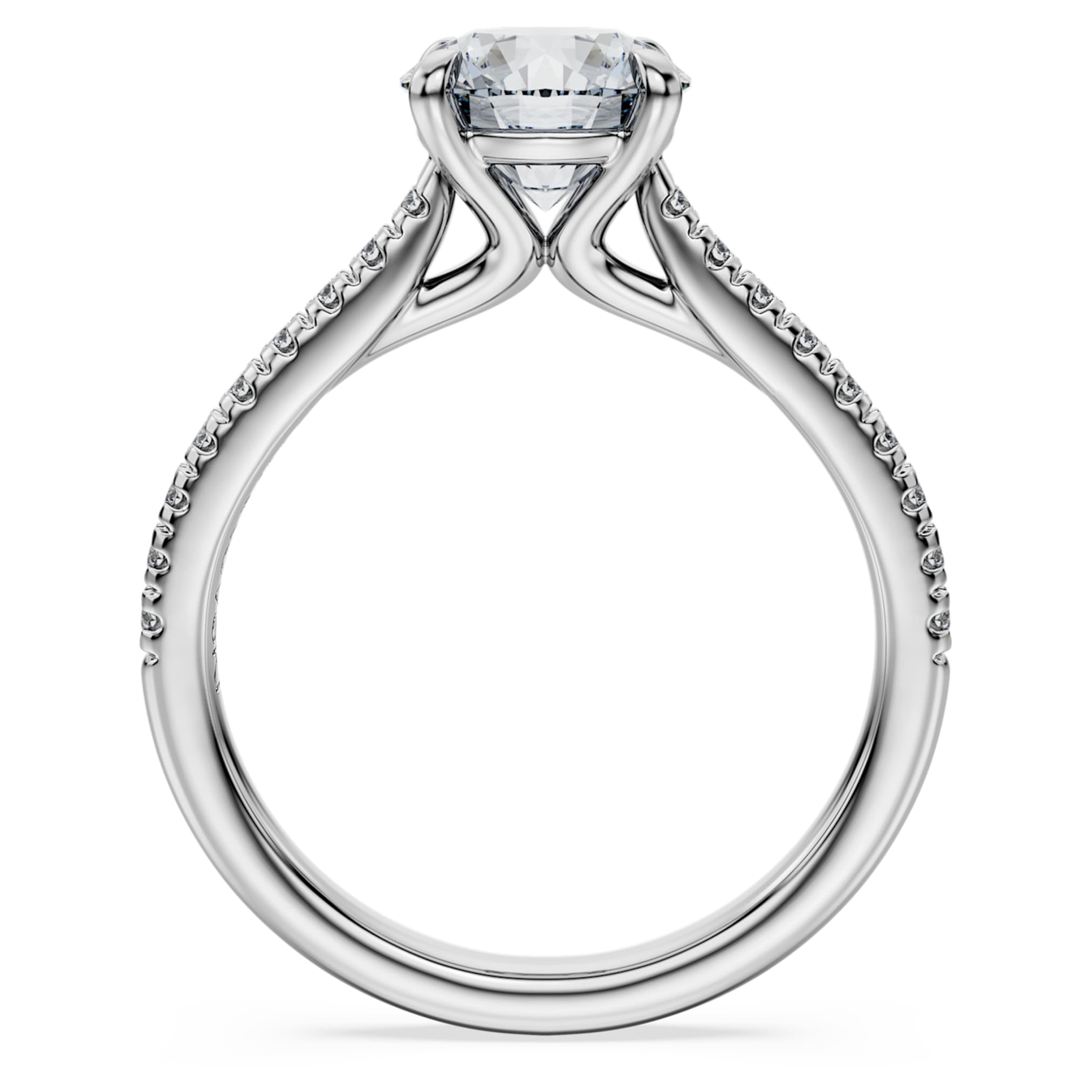 Swarovski Eternity solitaire ring Lab-grown diamonds 1.7 ct tw, Round shape, 14K white gold