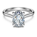 Swarovski Eternity solitaire ring Lab-grown diamonds 2 ct tw, Oval shape, 14K white gold