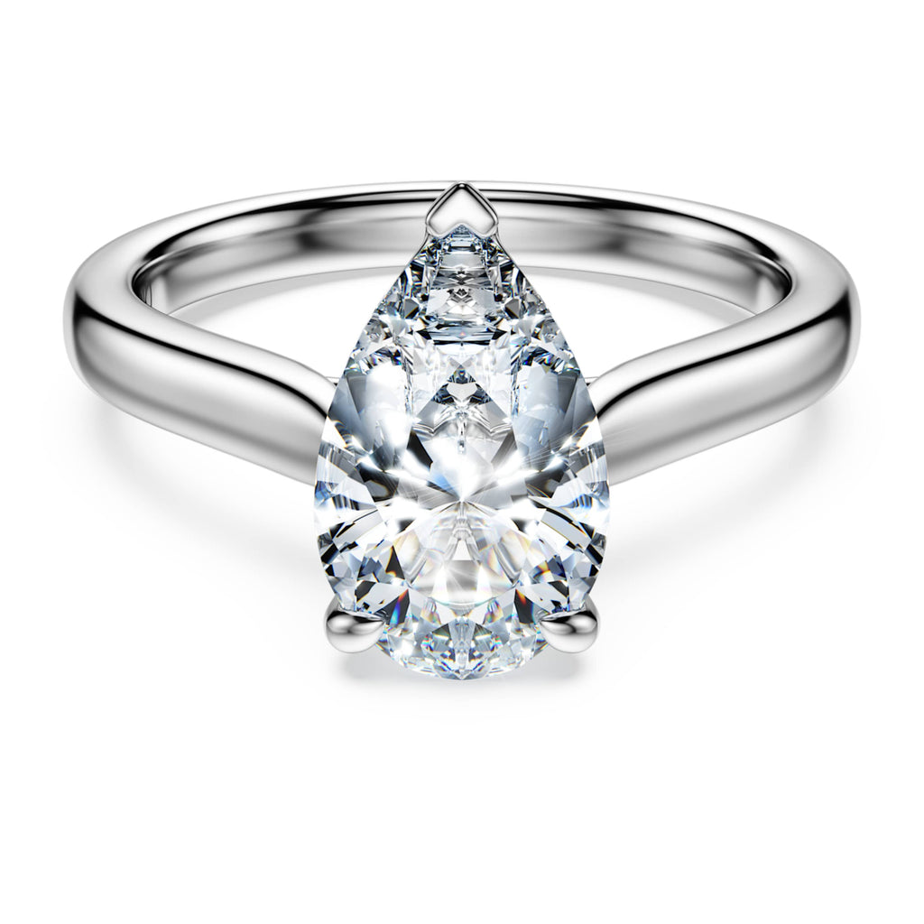 Swarovski Eternity solitaire ring Lab-grown diamonds 2 ct tw, Pear shape, 14K white gold