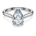 Swarovski Eternity solitaire ring Lab-grown diamonds 2 ct tw, Pear shape, 14K white gold
