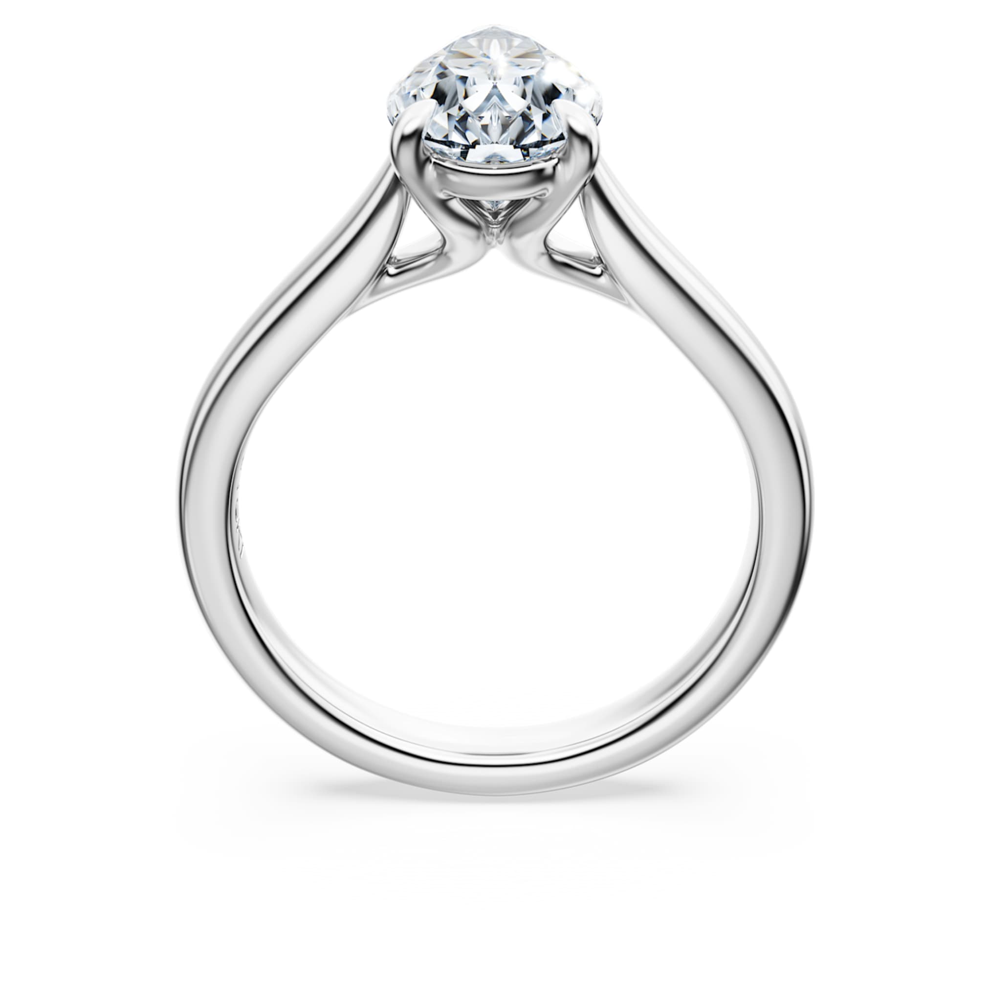 Swarovski Eternity solitaire ring Lab-grown diamonds 2 ct tw, Pear shape, 14K white gold