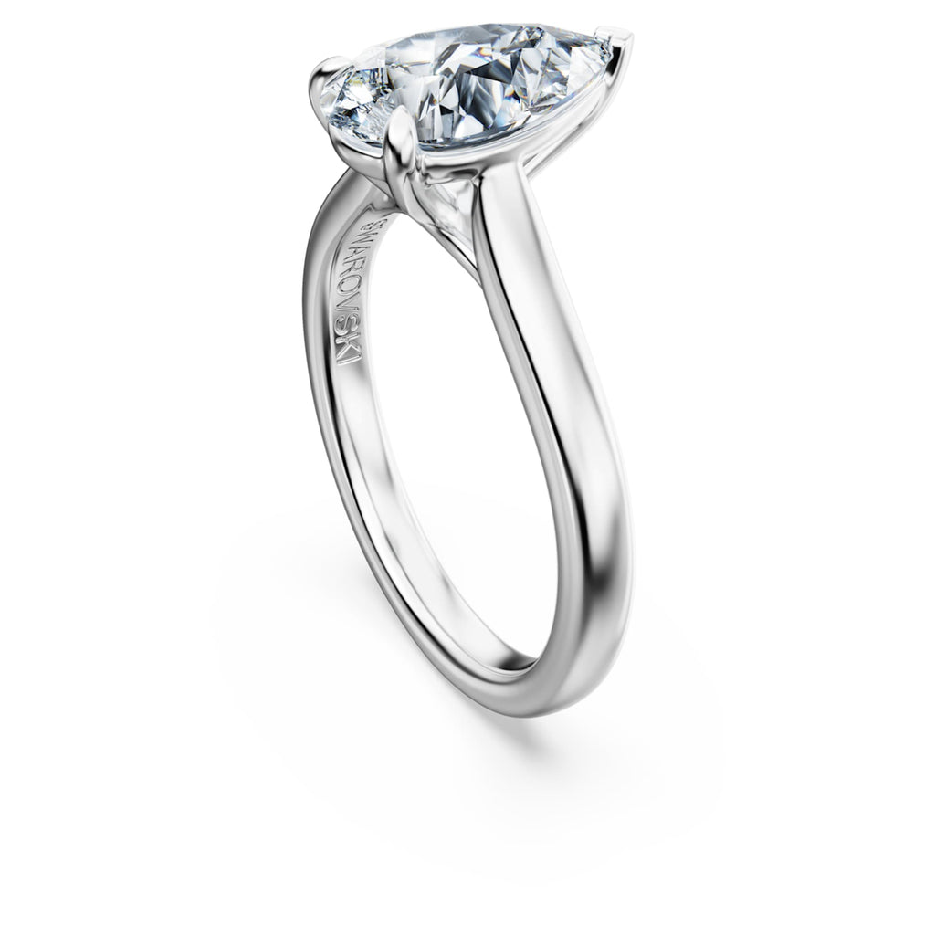Swarovski Eternity solitaire ring Lab-grown diamonds 2 ct tw, Pear shape, 14K white gold