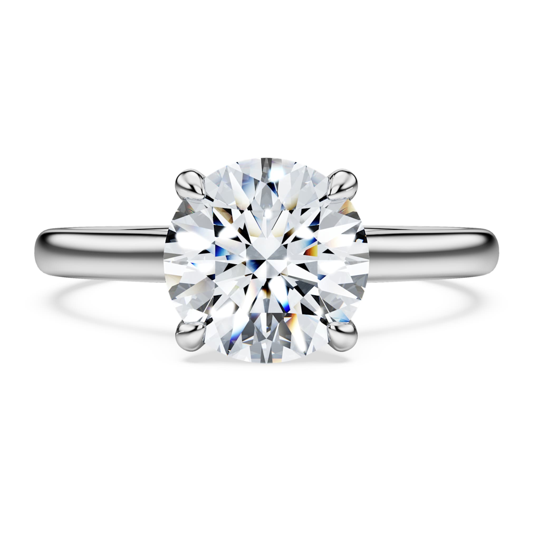 Swarovski Eternity solitaire ring Lab-grown diamonds 2 ct tw, Round shape, 14K white gold