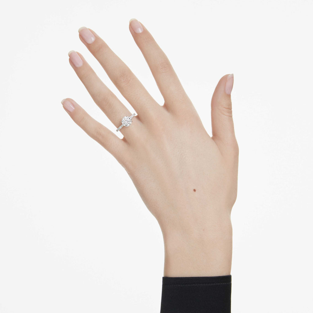 Swarovski Eternity solitaire ring Lab-grown diamonds 2.2 ct tw, Round shape, 14K white gold
