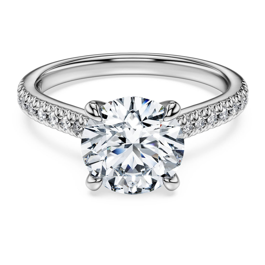 Swarovski Eternity solitaire ring Lab-grown diamonds 2.2 ct tw, Round shape, 14K white gold
