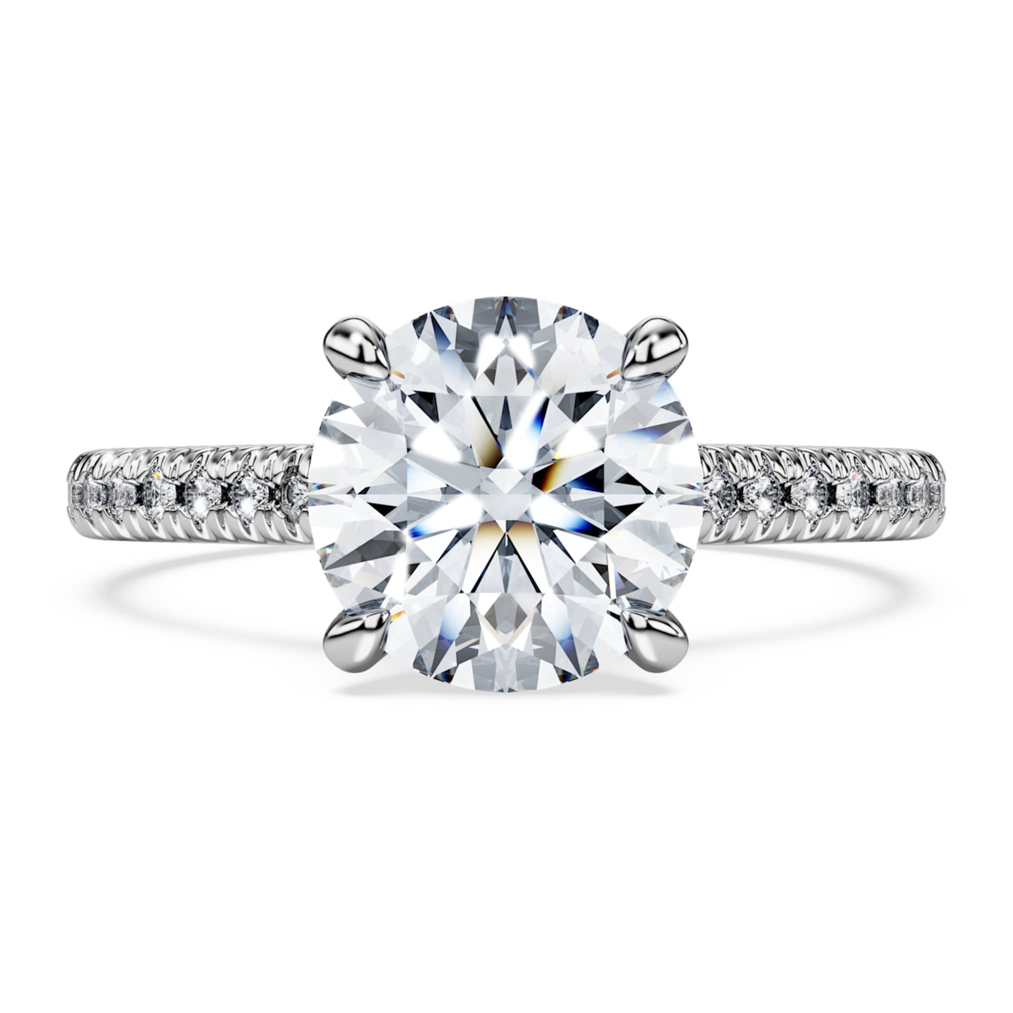 Swarovski Eternity solitaire ring Lab-grown diamonds 2.2 ct tw, Round shape, 14K white gold