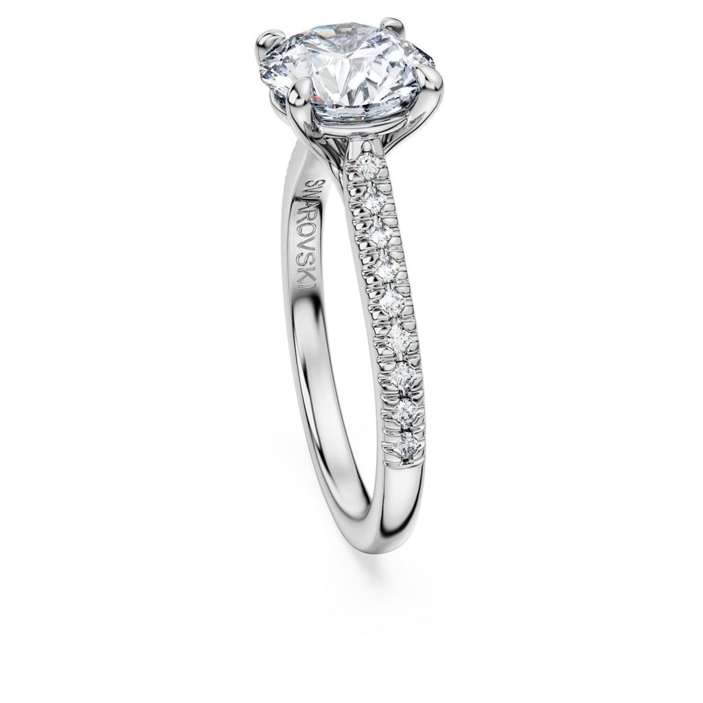 Swarovski Eternity solitaire ring Lab-grown diamonds 2.2 ct tw, Round shape, 14K white gold