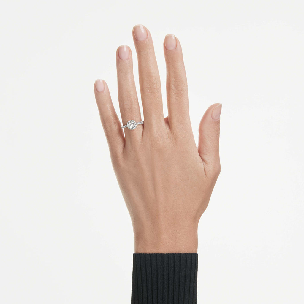 Swarovski Eternity solitaire ring Lab-grown diamonds 2.25 ct tw, Round shape, 14K white gold
