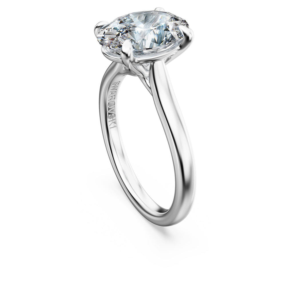 Swarovski Eternity solitaire ring Lab-grown diamonds 3 ct tw, Oval shape, 14K white gold