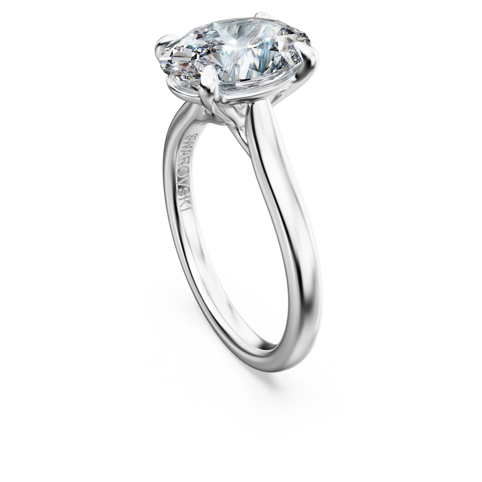 Swarovski Eternity solitaire ring Lab-grown diamonds 3 ct tw, Oval shape, 14K white gold