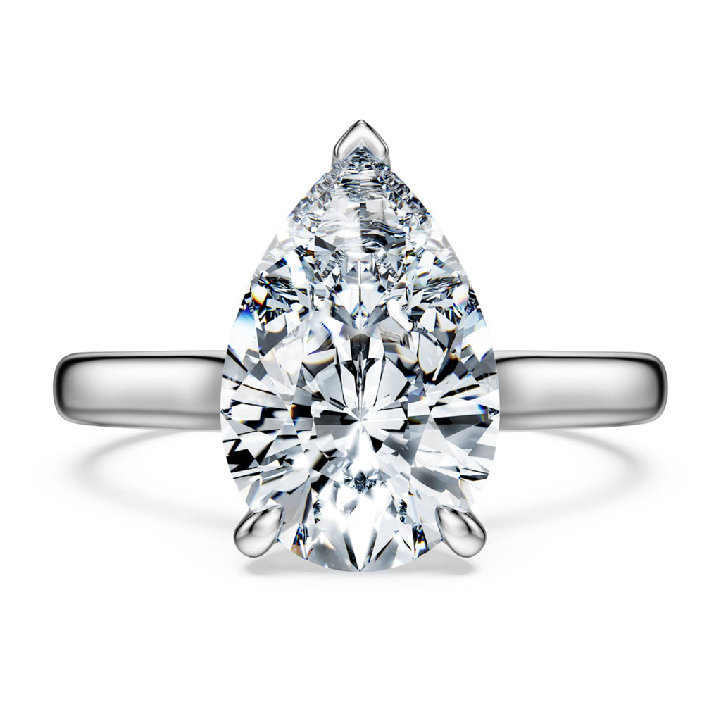 Swarovski Eternity solitaire ring Lab-grown diamonds 3 ct tw, Pear shape, 14K white gold