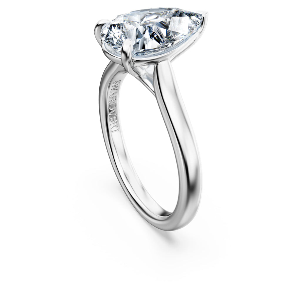 Swarovski Eternity solitaire ring Lab-grown diamonds 3 ct tw, Pear shape, 14K white gold