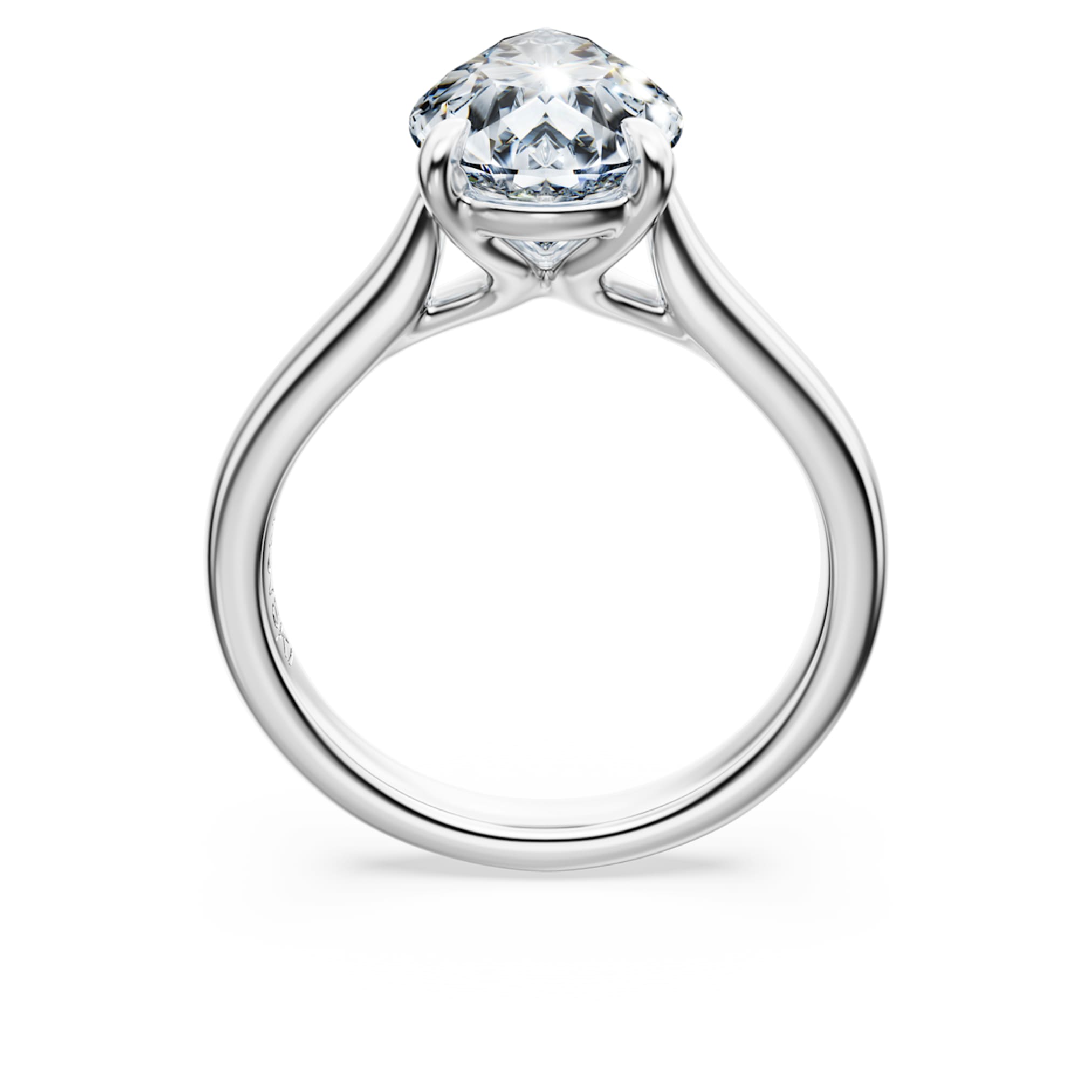 Swarovski Eternity solitaire ring Lab-grown diamonds 3 ct tw, Pear shape, 14K white gold