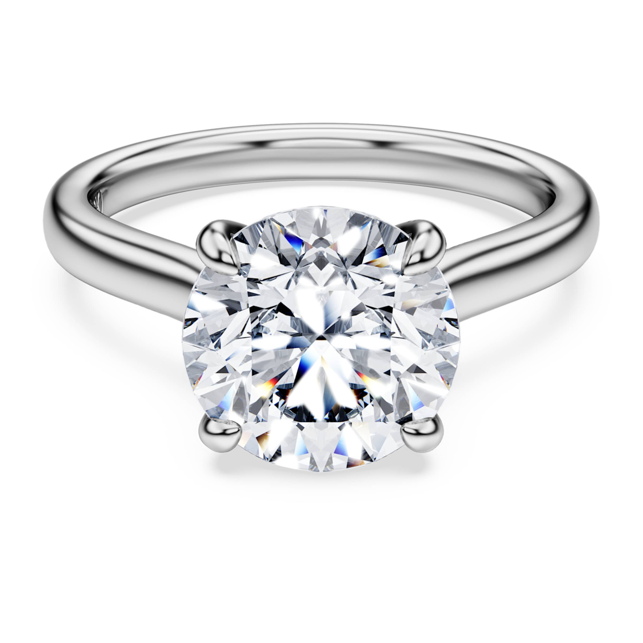 Swarovski Eternity solitaire ring Lab-grown diamonds 3 ct tw, Round shape, 14K white gold