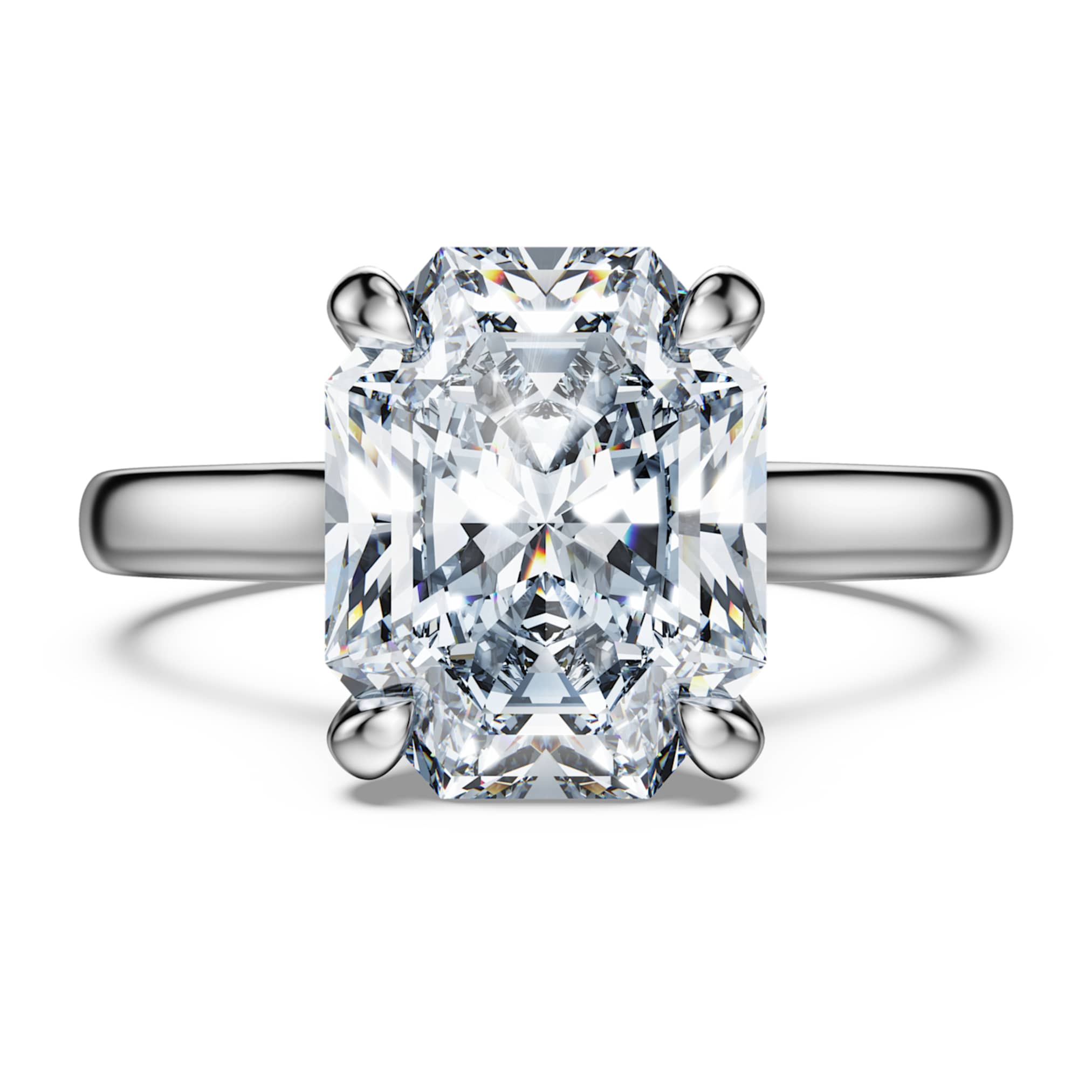 Swarovski Eternity solitaire ring Lab-grown diamonds 3.0 ct tw, Octagon shape, 14K white gold