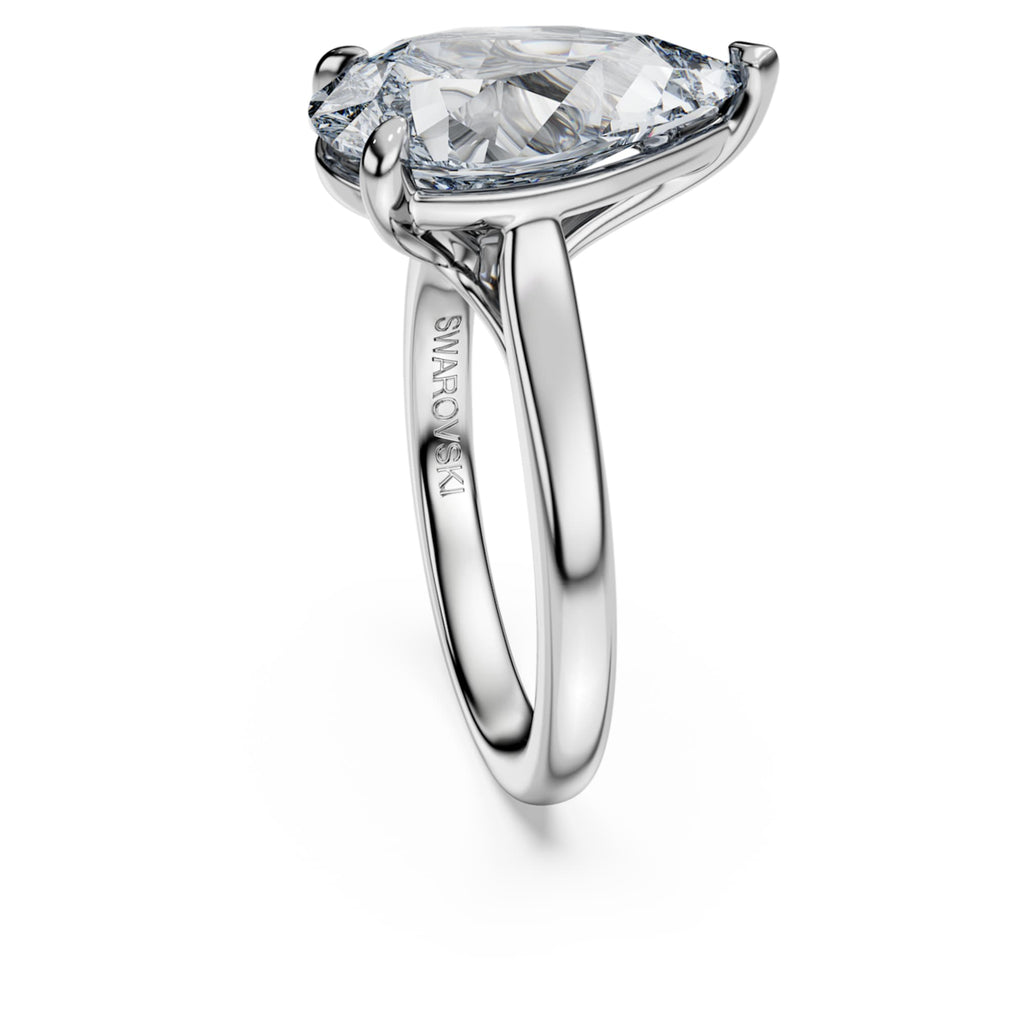 Swarovski Eternity solitaire ring Lab-grown diamonds 5 ct tw, Pear cut, 18K white gold