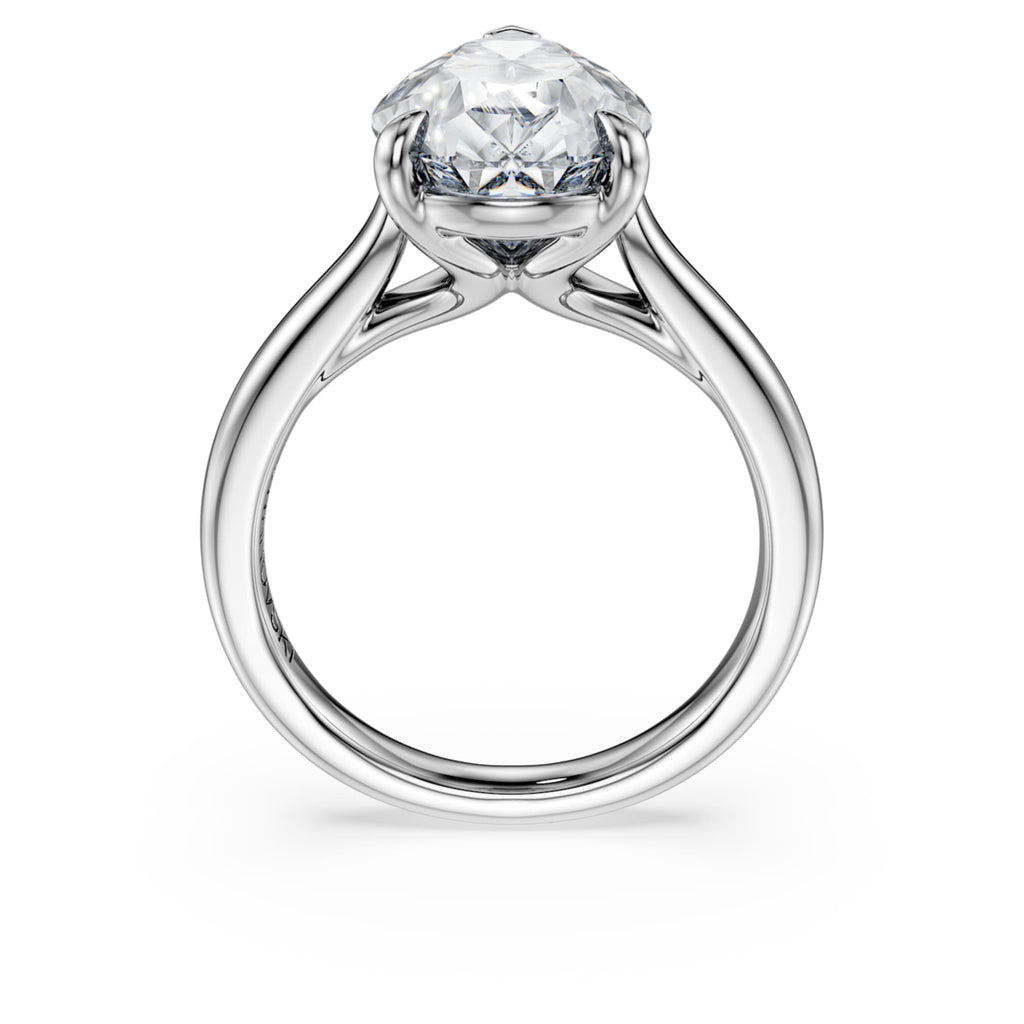 Swarovski Eternity solitaire ring Lab-grown diamonds 5 ct tw, Pear cut, 18K white gold