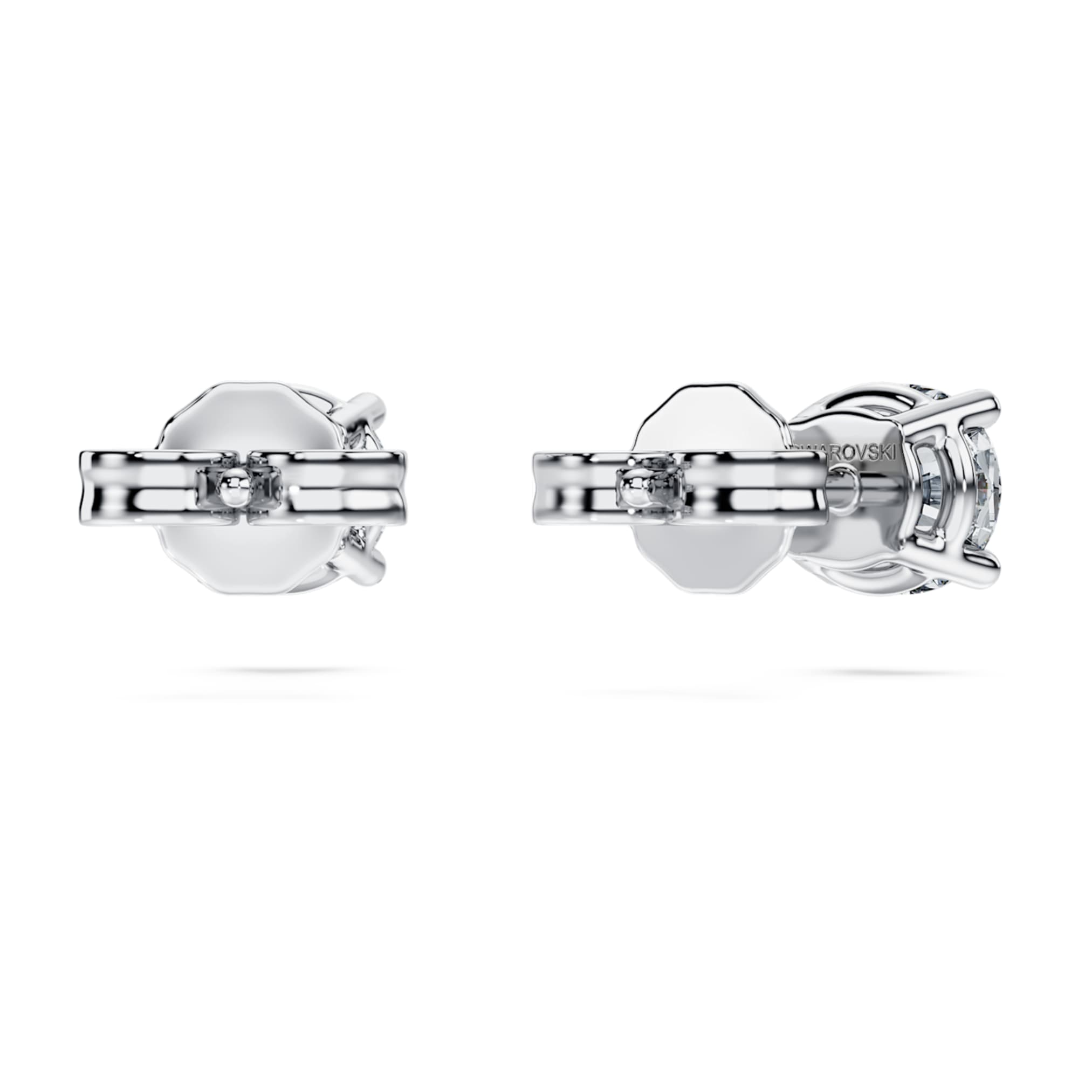 Swarovski Eternity solitaire stud earrings Lab-grown diamonds 1 ct tw, Round shape, 14K white gold