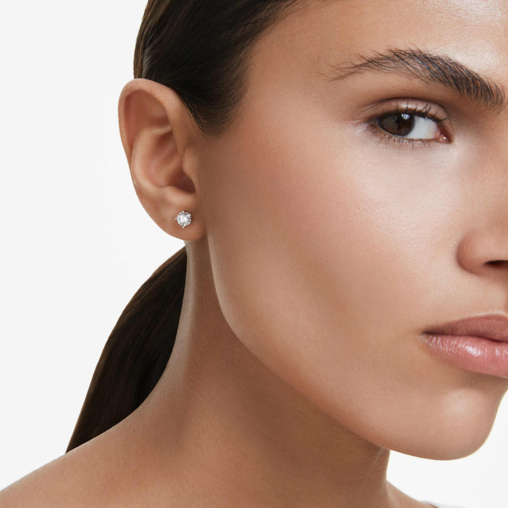 Swarovski Eternity stud earring Lab-grown diamonds 0.5 ct tw, Single, Round shape, 14K white gold