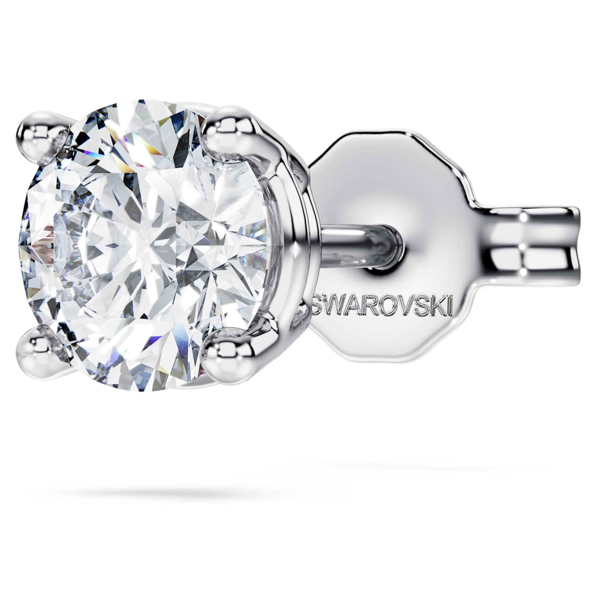 Swarovski Eternity stud earring Lab-grown diamonds 0.5 ct tw, Single, Round shape, 14K white gold